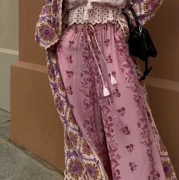 Sold Out Final Sale Spell Rebel Spirit Wide Leg Pant In Zinnia - Picture 3 of 15